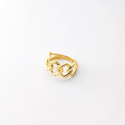 916 Gold Diamond Shape Design Ring